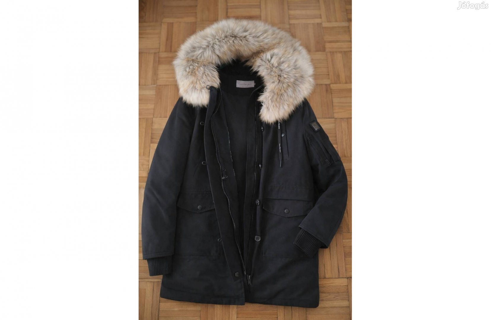 C.K. szőrmés férfi télikabát L - méret