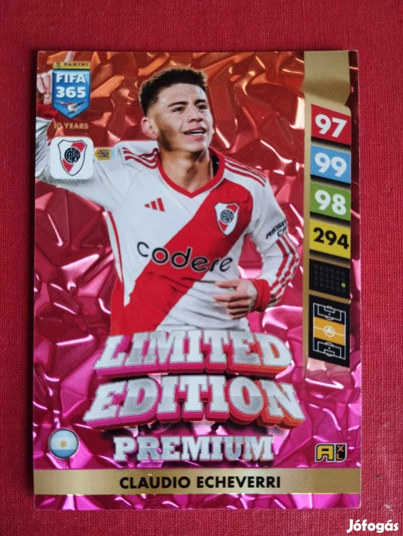 C. Echeverri (River Pate) FIFA 365 2025 Prémium Limited edition kártya