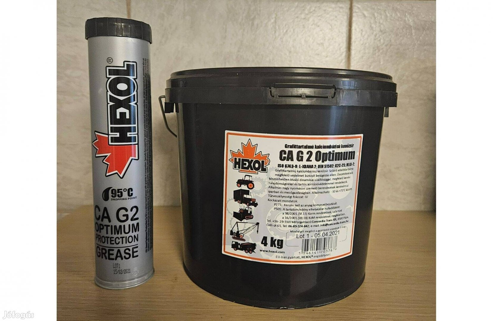 Ca G2 kalcium bázisú grafitos kenőzsír különböző kiszerelésben