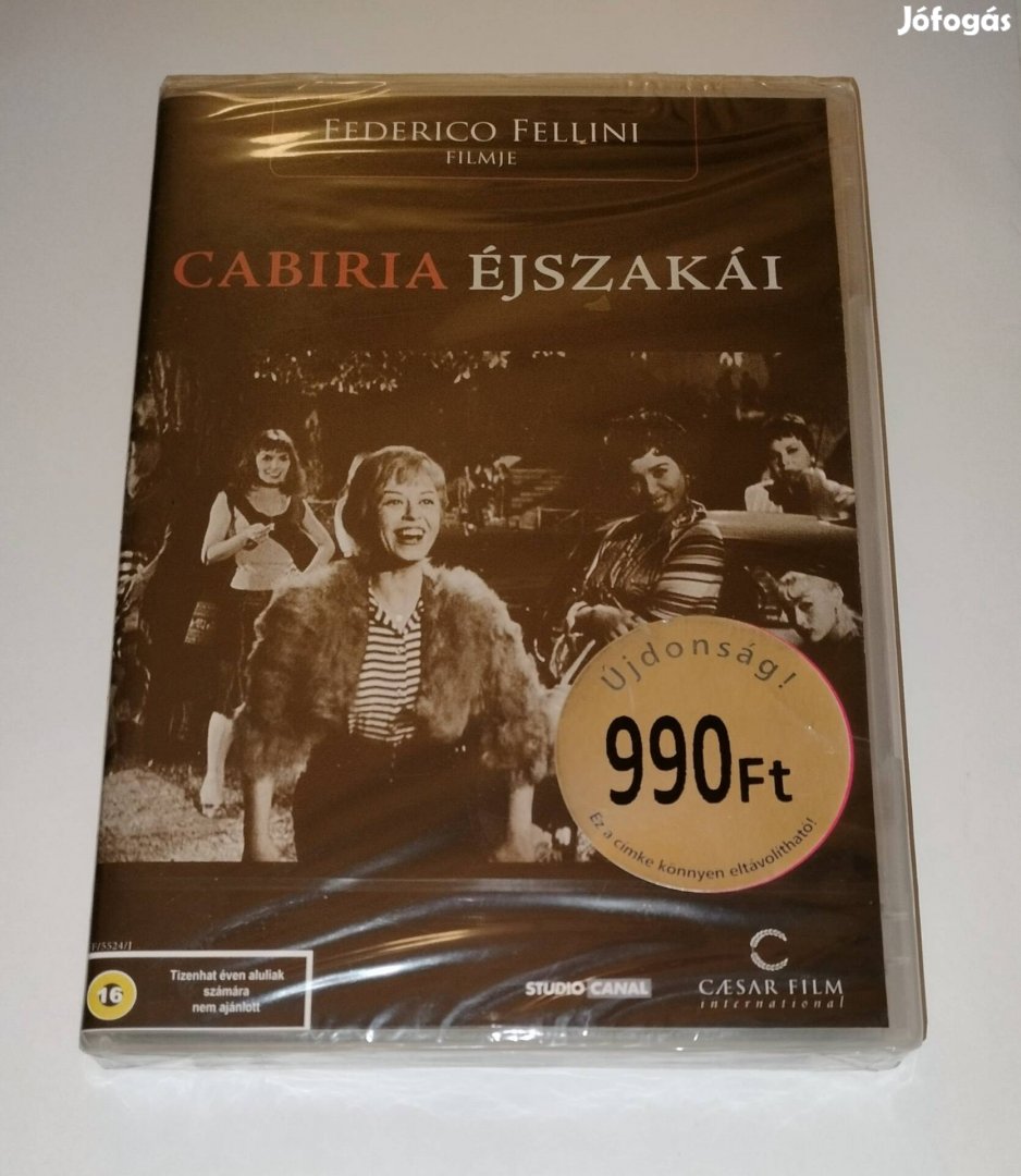 Cabiria éjszakái dvd bontatlan Fellini 