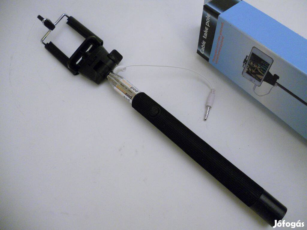 Cable take pole Z07-5S - selfiebot monopod jack csatlakozó fekete