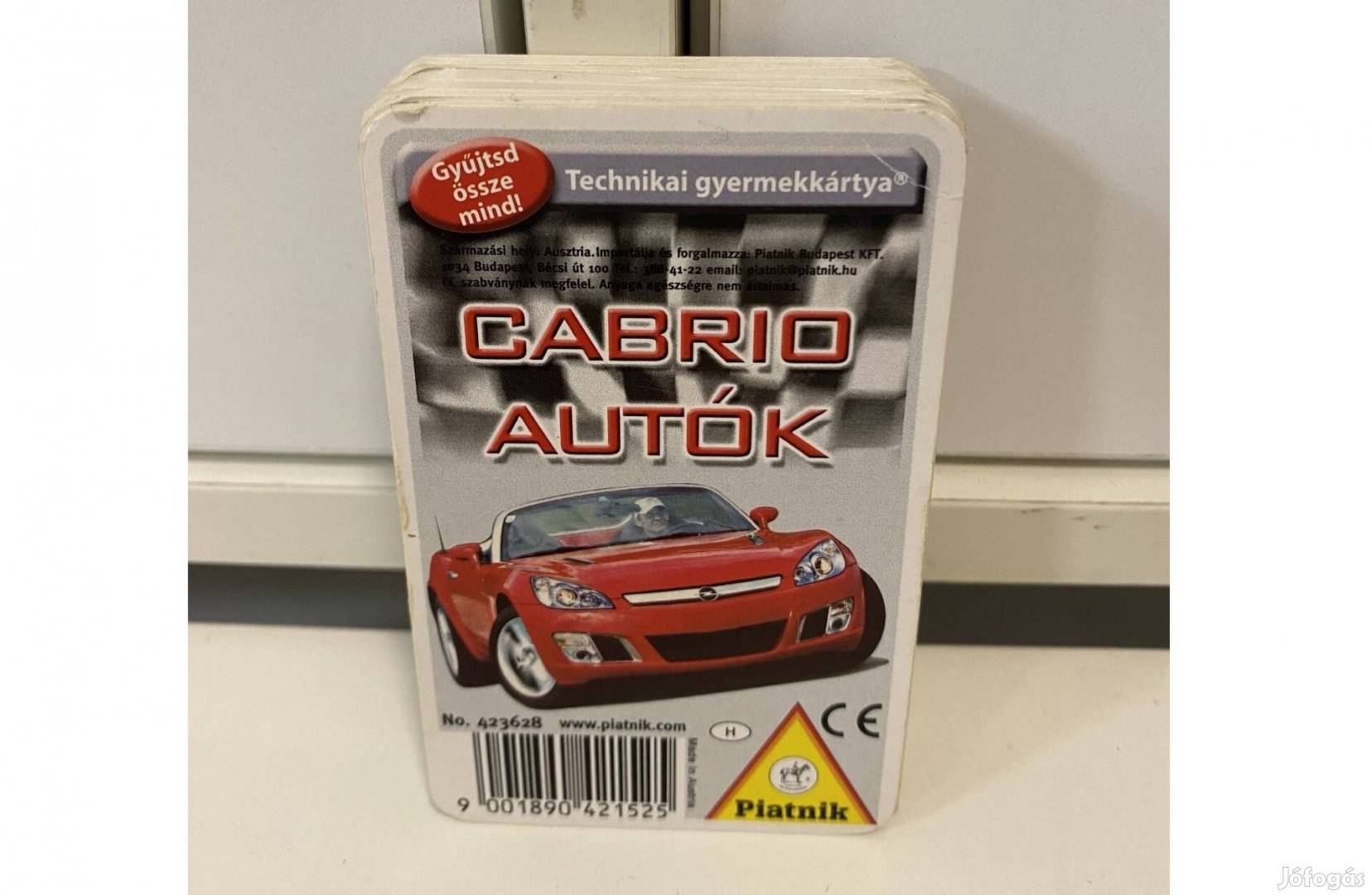 Cabrio autók piatnik technikai gyermekkártya kártya csomag