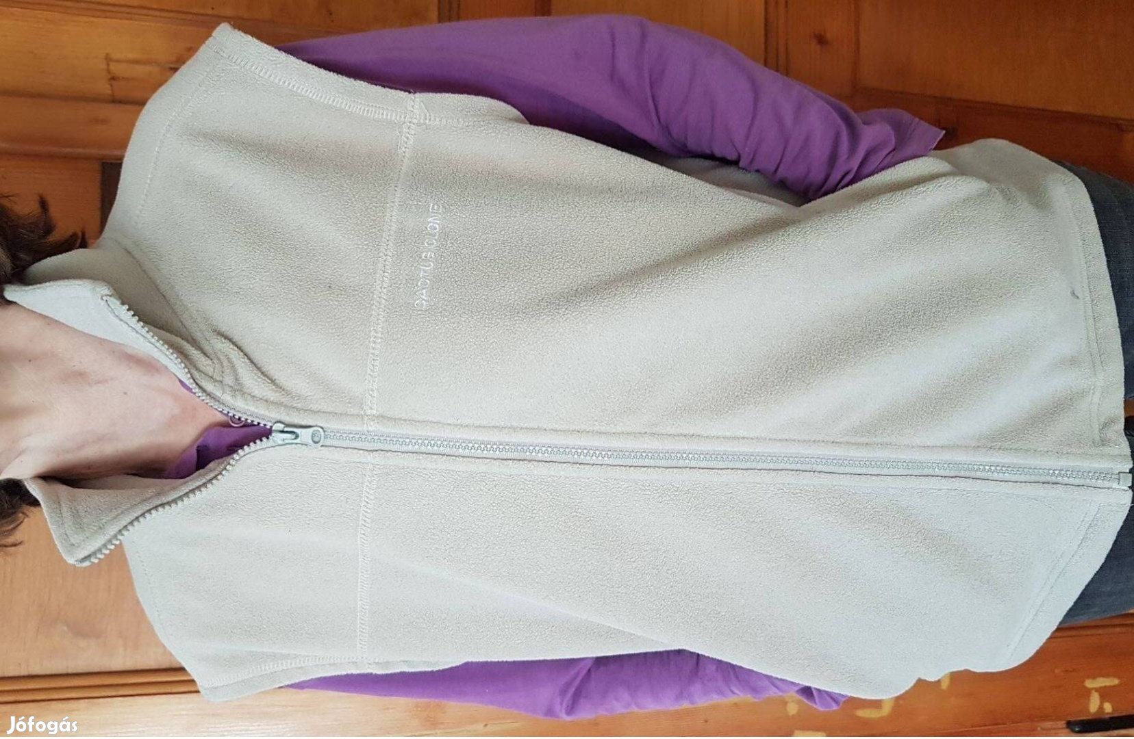 Cactus Clone női M polár cipzáras mellény termofelső bézs