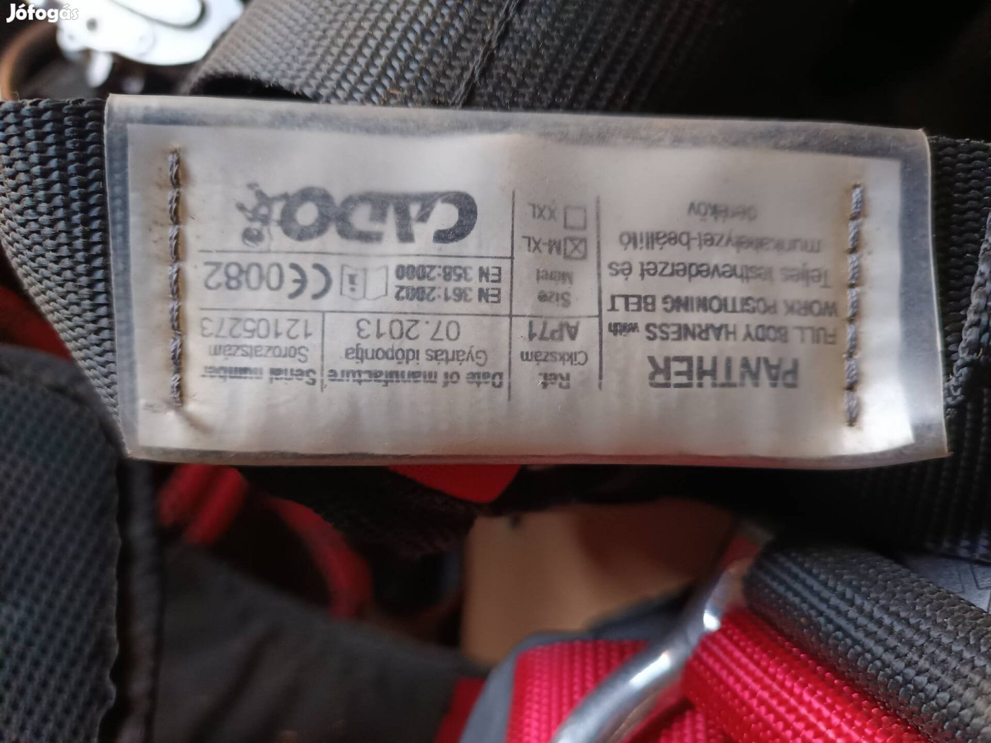 Cado panther ap71 teljes testhevederzet munkaövvel (még nem használt)