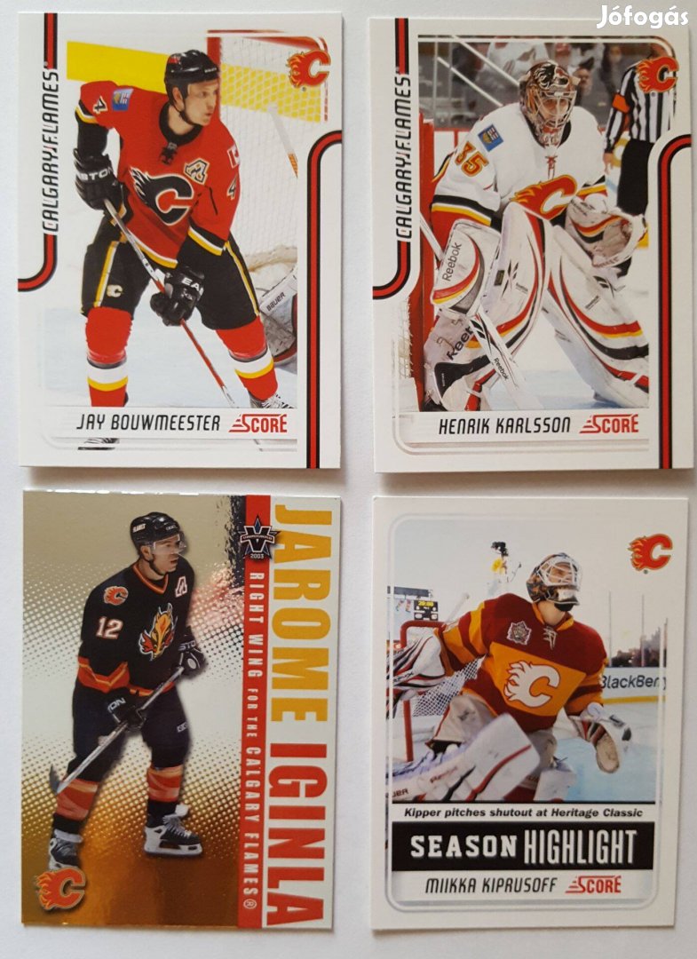 Calgary Flames NHL kártyák Iginla, Boumweester, Kiprusoff, stb hoki