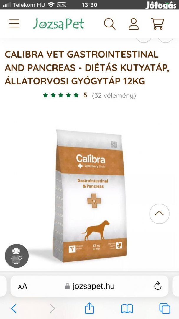 Calibra kutyatáp 12 kg Bontatlan!