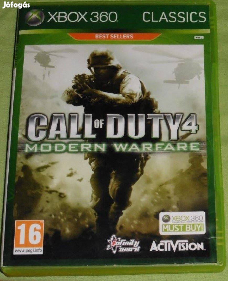 Call Of Duty 4. Modern Warfare 1. Angol Gyári Xbox 360, Xbox ONE Játék