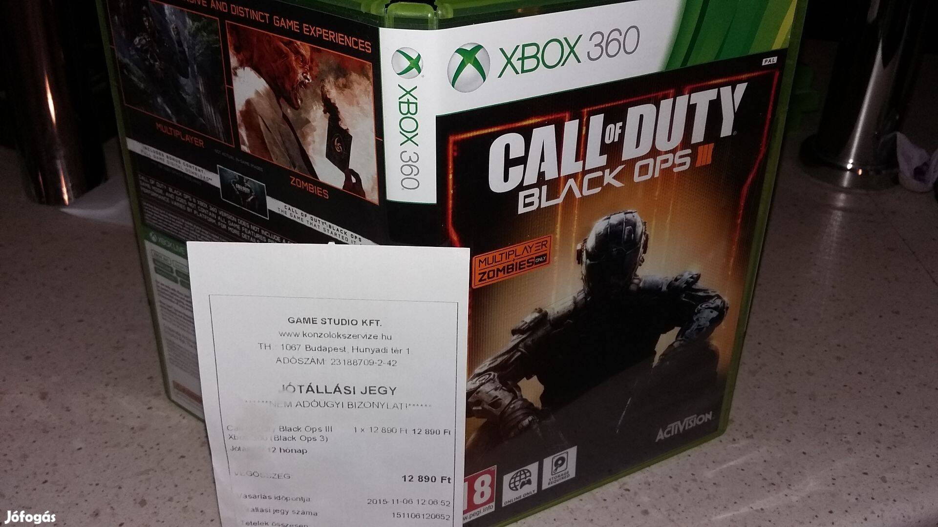 Call Of Duty Black Ops 3 - xbox360/ONE eredeti játék