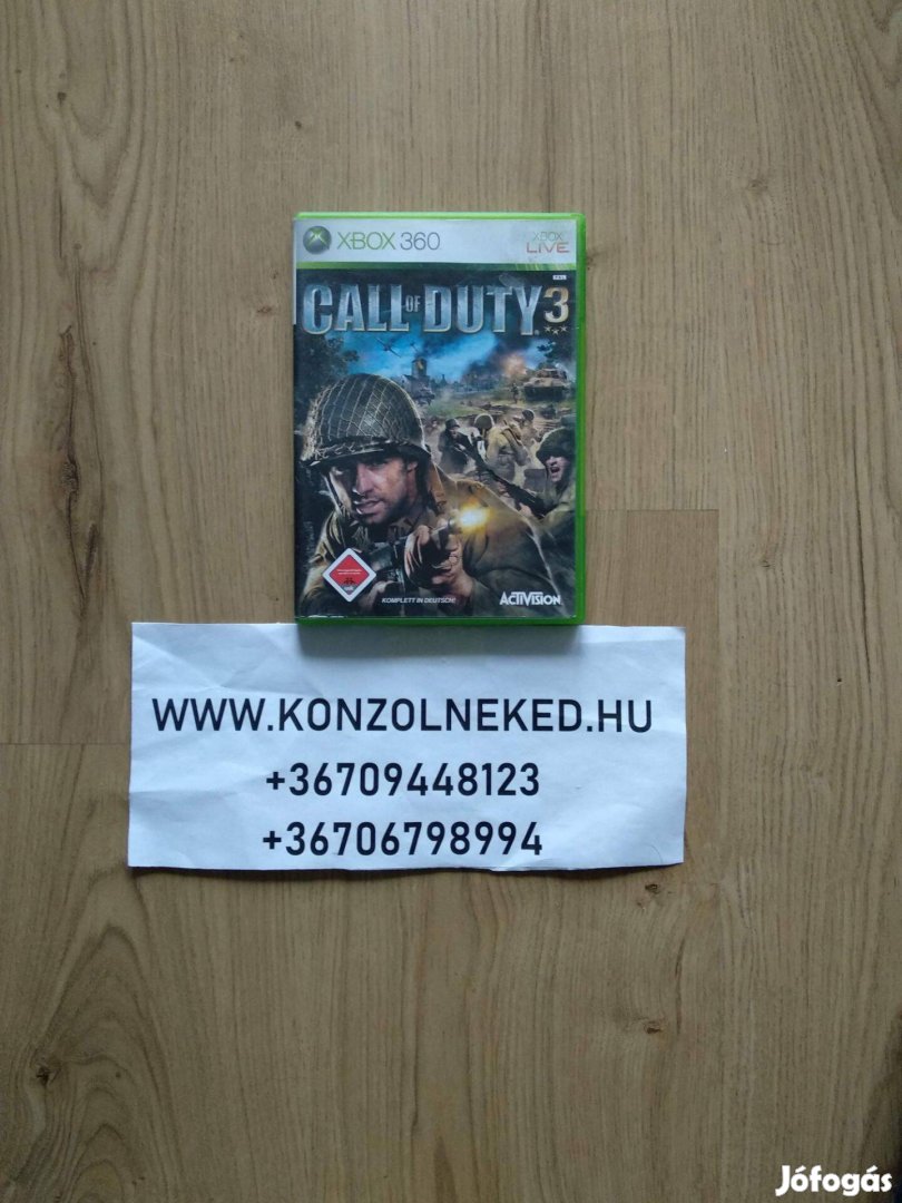 Call of Duty 3 Xbox One Kompatibilis eredeti Xbox 360 játék