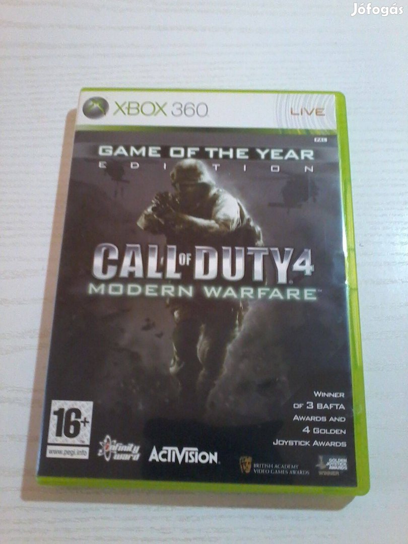 Call of Duty 4 Xbox 360 játék eladó.(nem postázom)