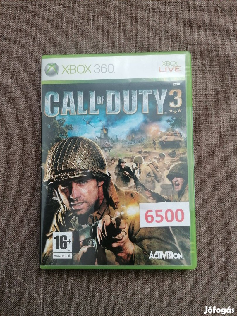 Call of duty 3 Xbox 360 játék eladó!