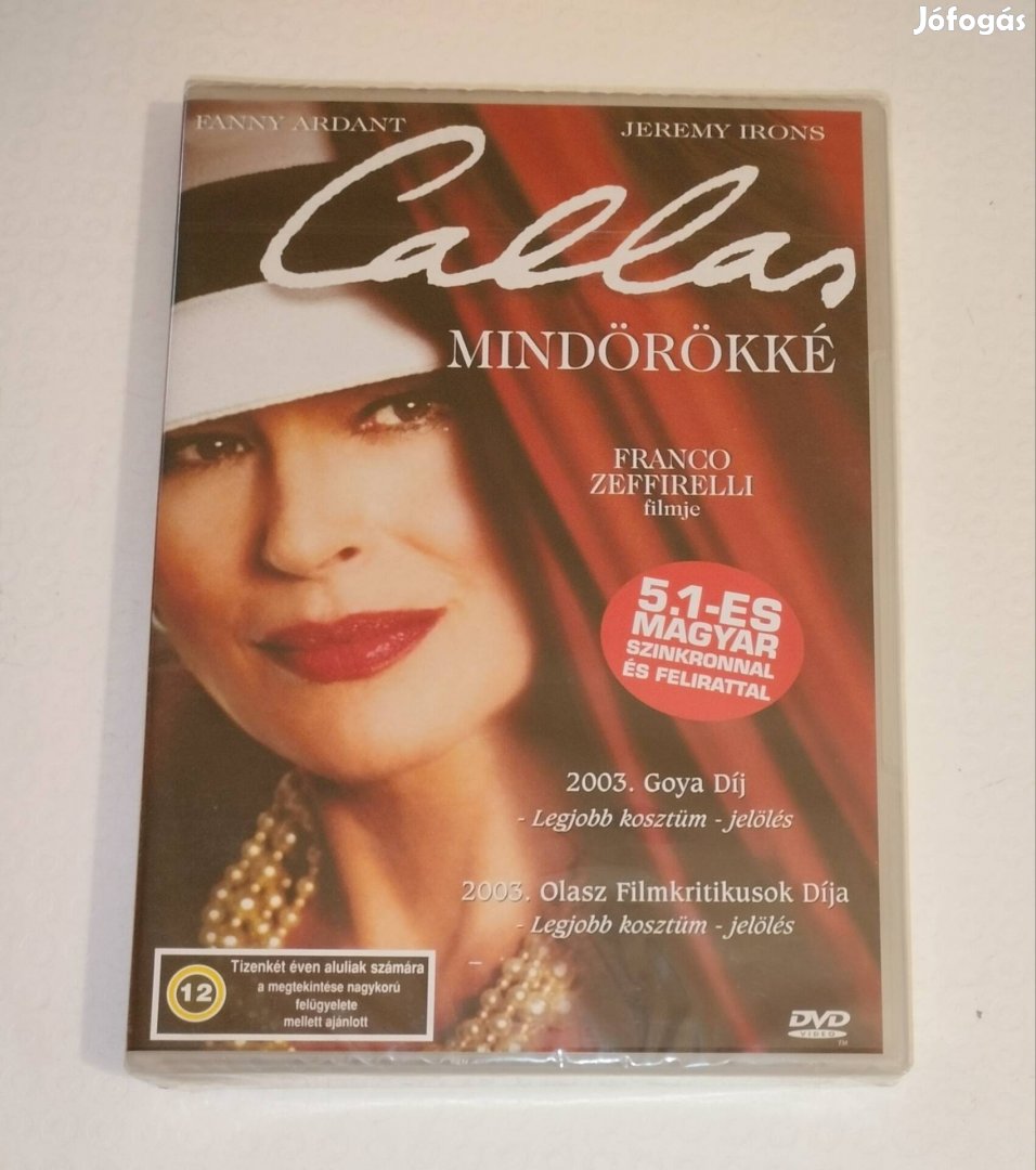 Callas mindörökké dvd bontatlan Fanny Ardant , Jeremy Irons