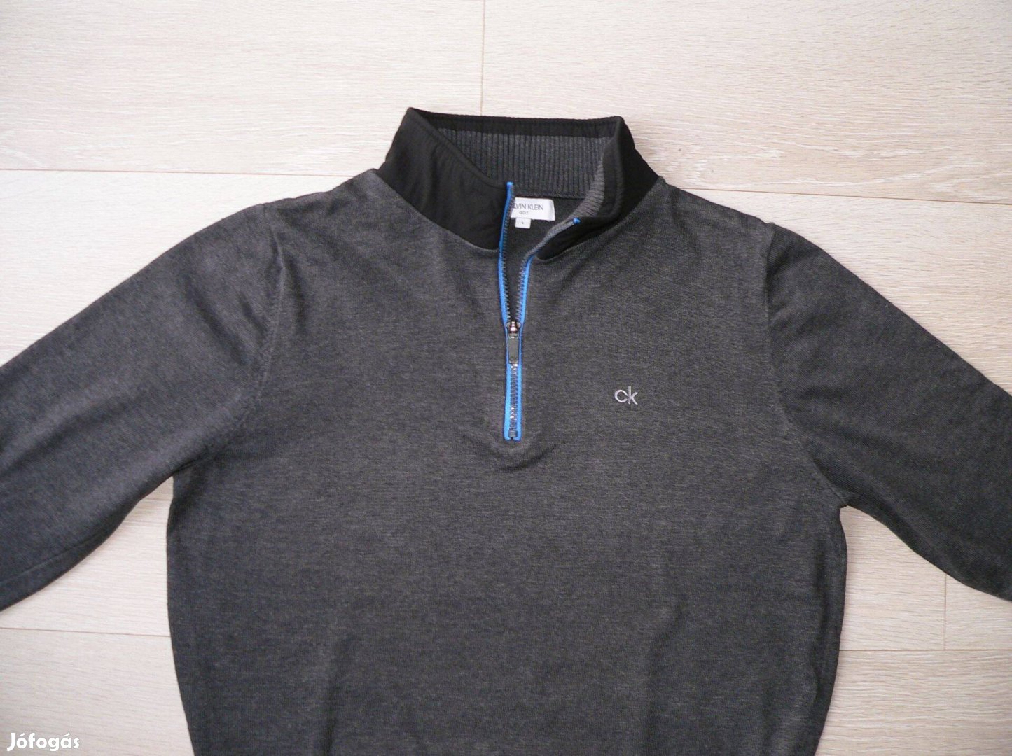 Calvin Klein Golf cipzáras nyakú pulóver L