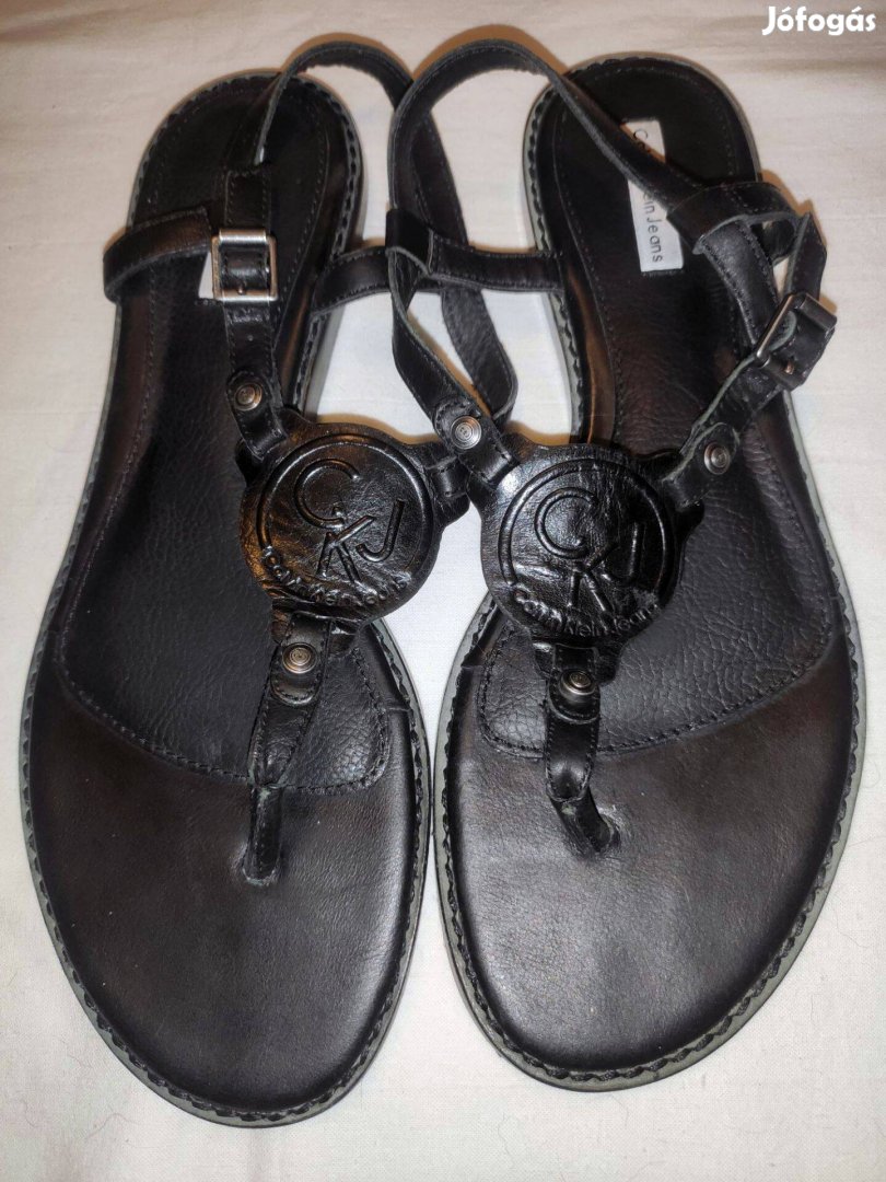Calvin Klein fekete bőr szandál - 38