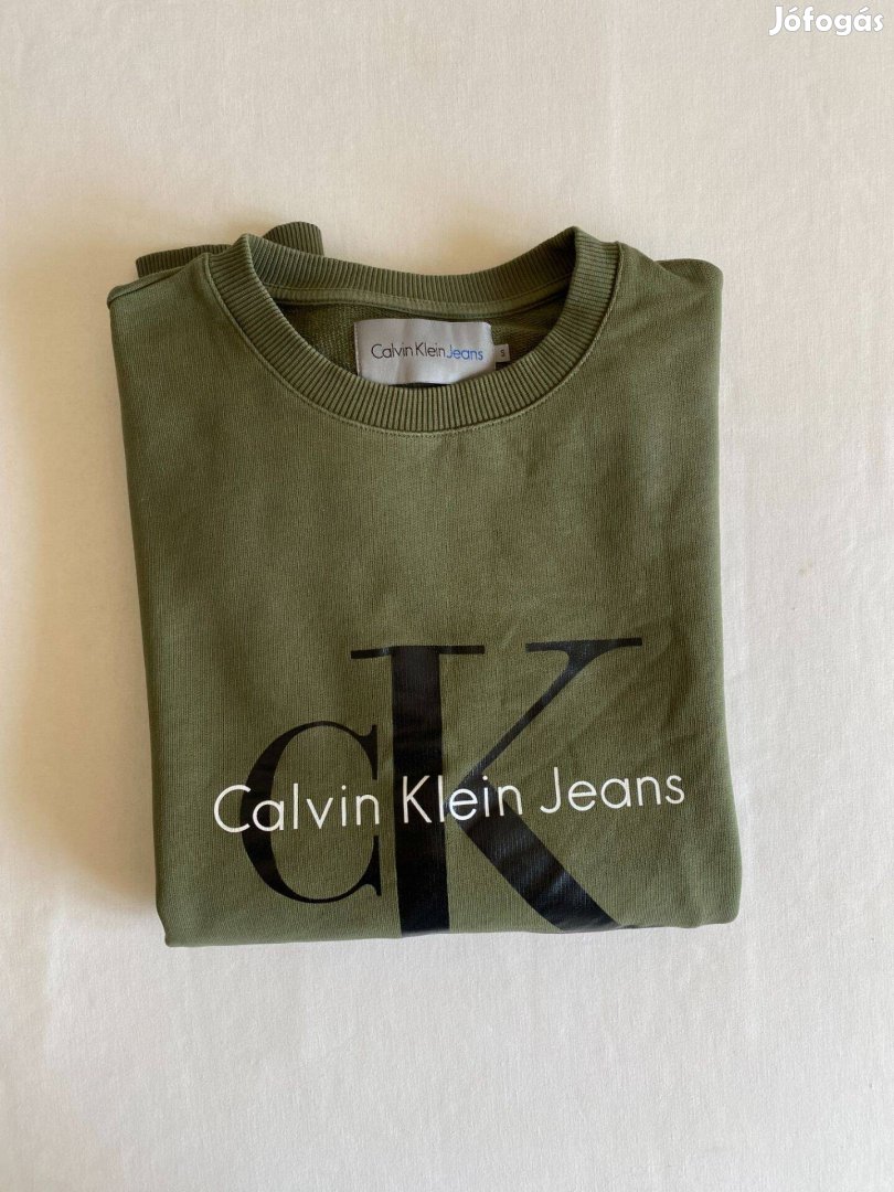 Calvin Klein férfi pamut pulóver S-es