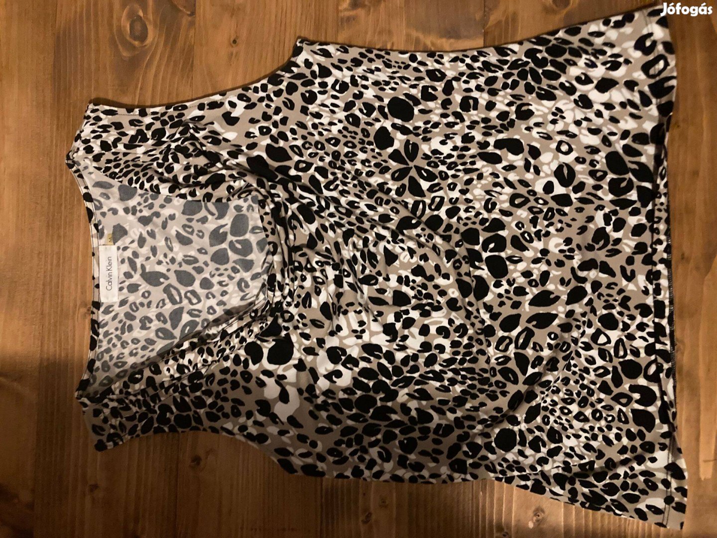 Calvin Klein párcus mintás ujjatlan blúz M