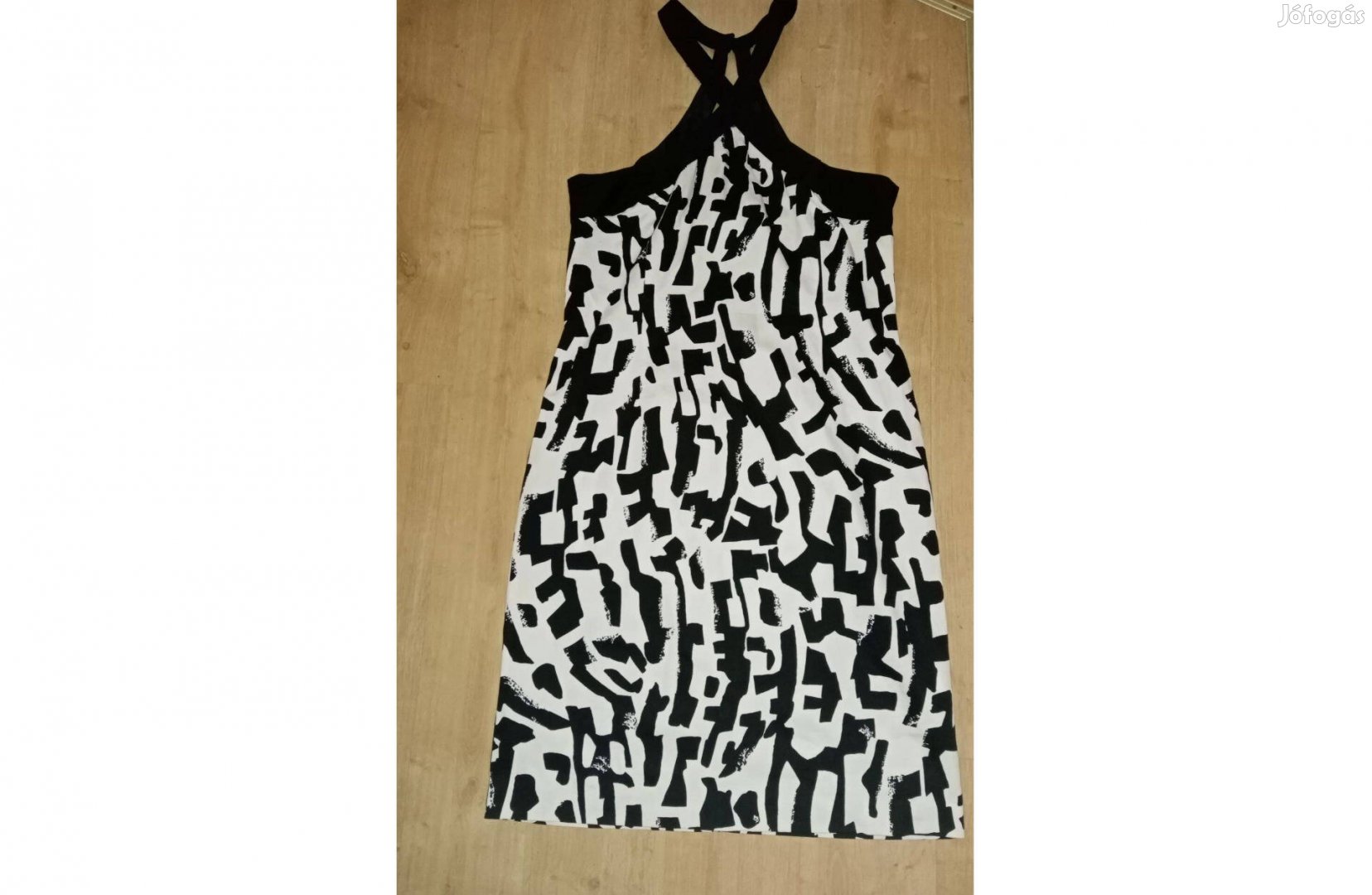 Camaieu - fekete-fehér mintás ruha 44-es