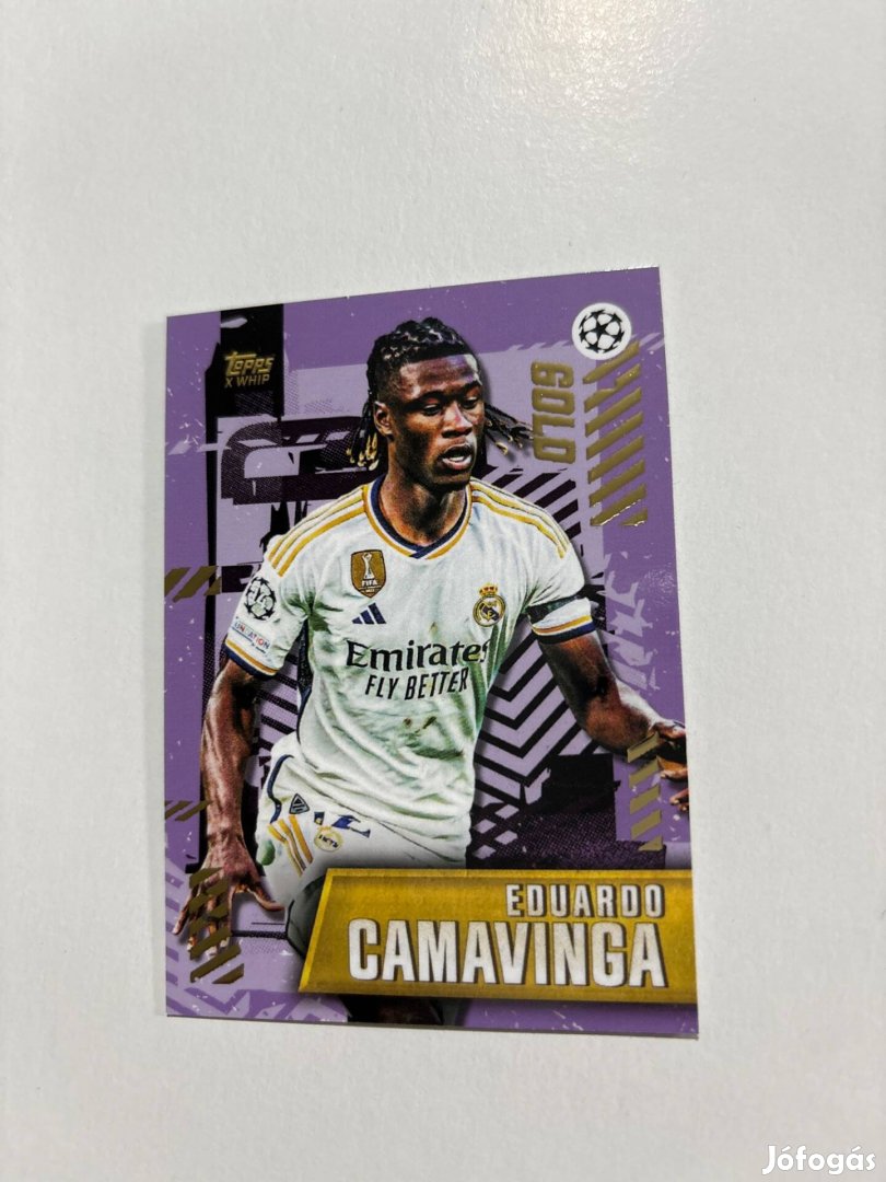 Camavinga Topps Gold Prémium kártya Real Madrid