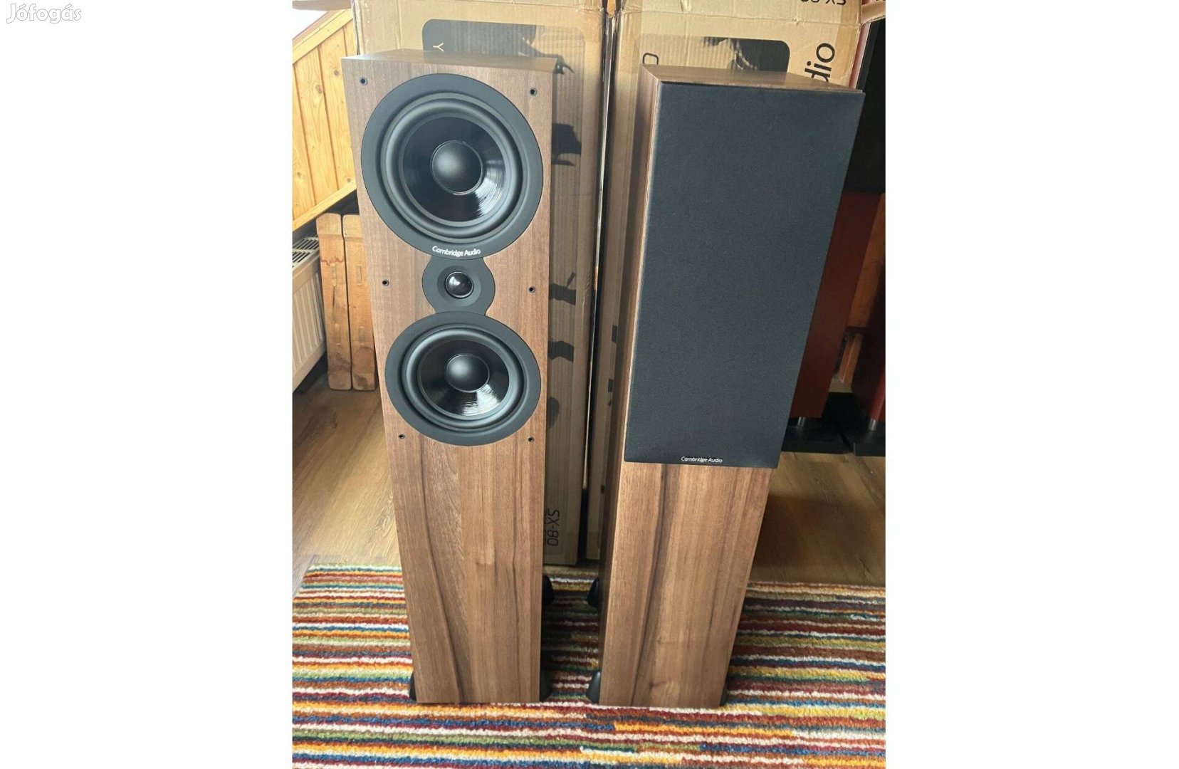 Cambrigde Audio SX-80 hangfalpár, új, dió színű