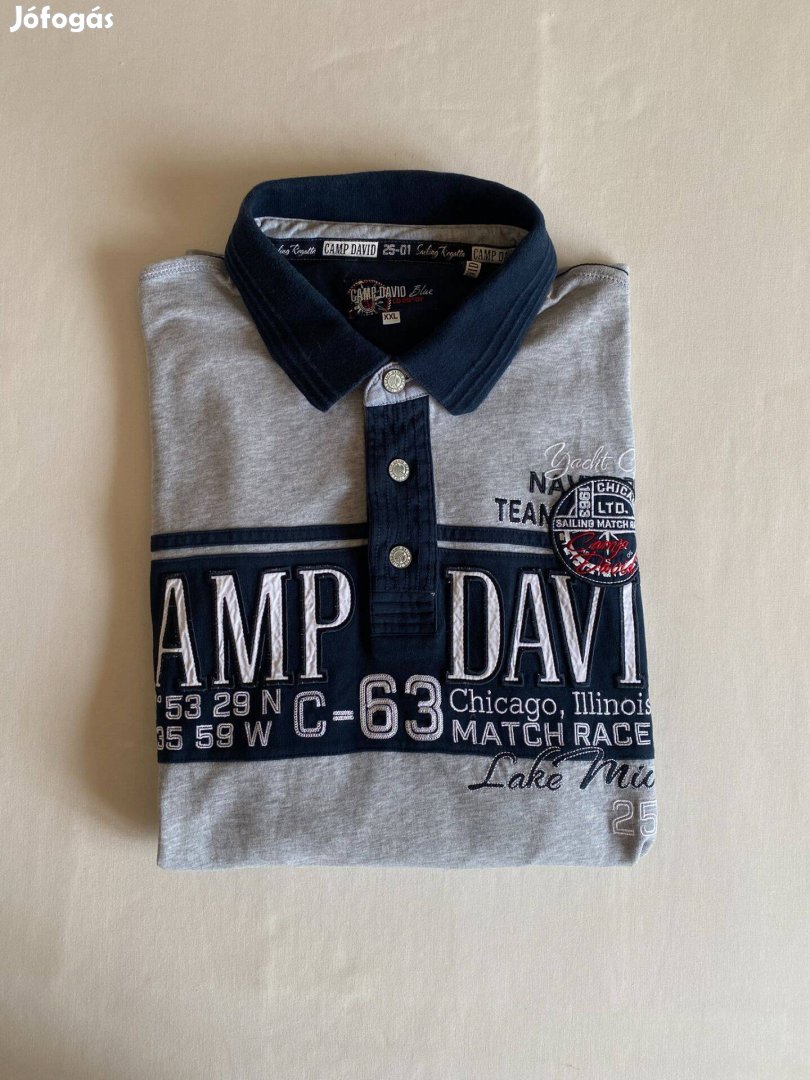 Camp David férfi galléros póló, XXL-es