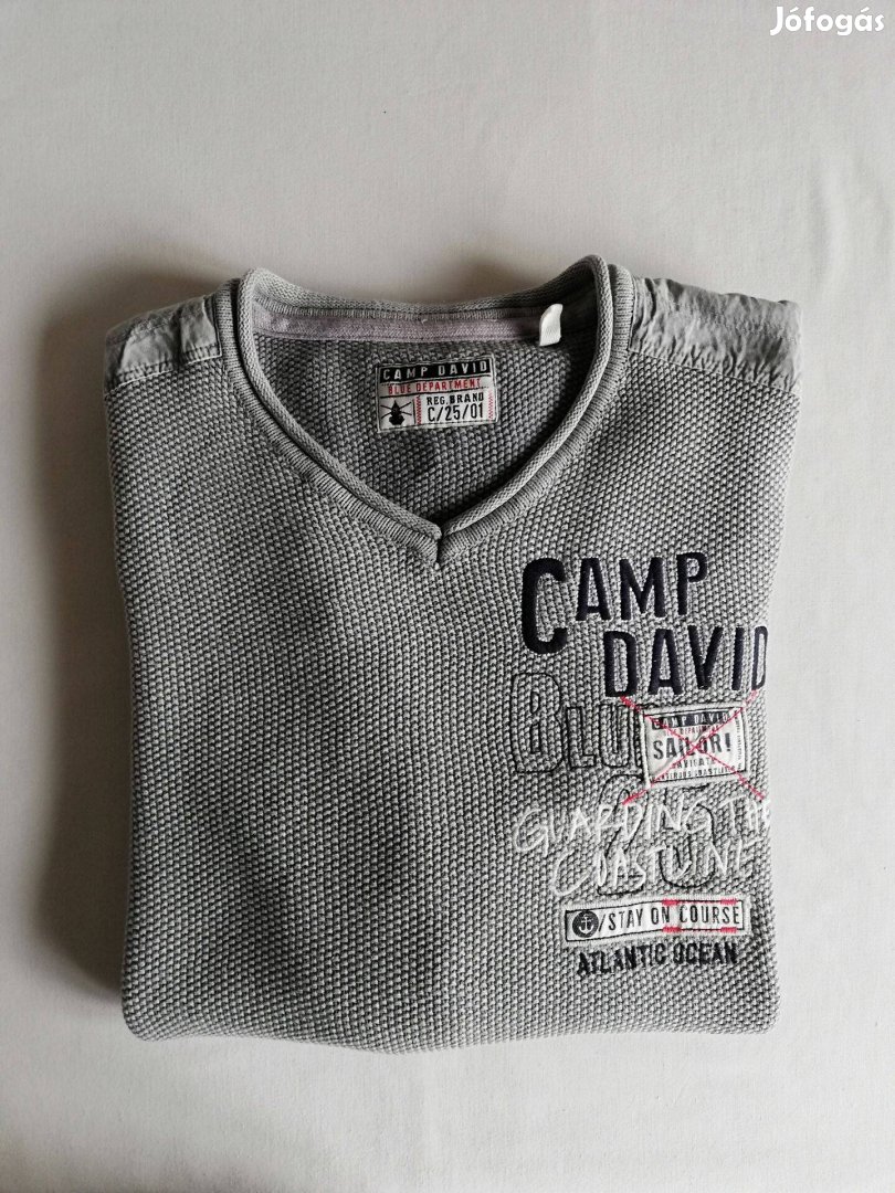 Camp David férfi pamut pulóver L-es
