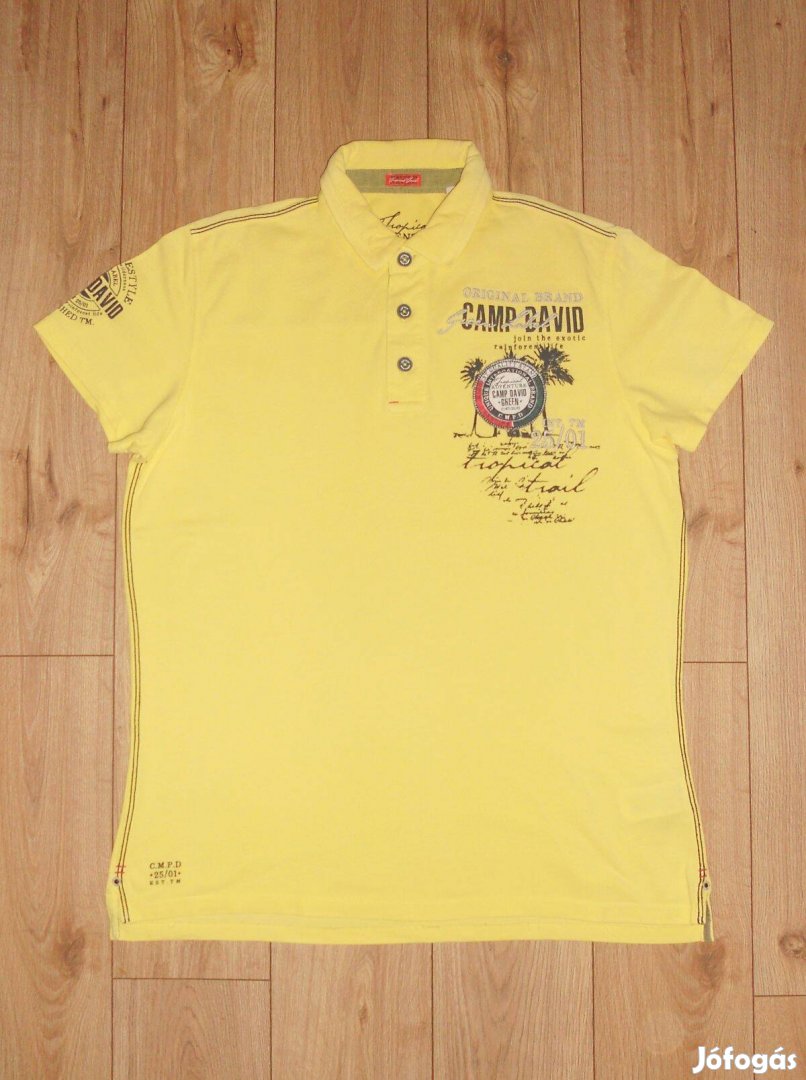 Camp David galléros rövid ujjú póló (L-es)