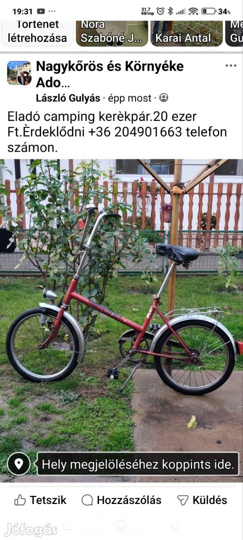 Camping kerekpár.