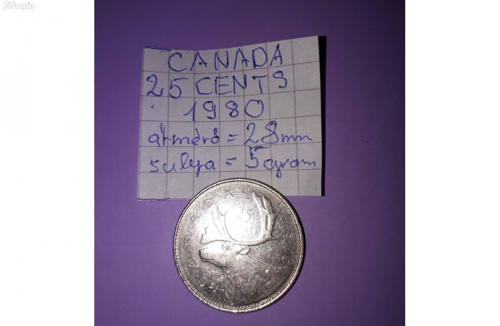 Canada 25 cent 1980