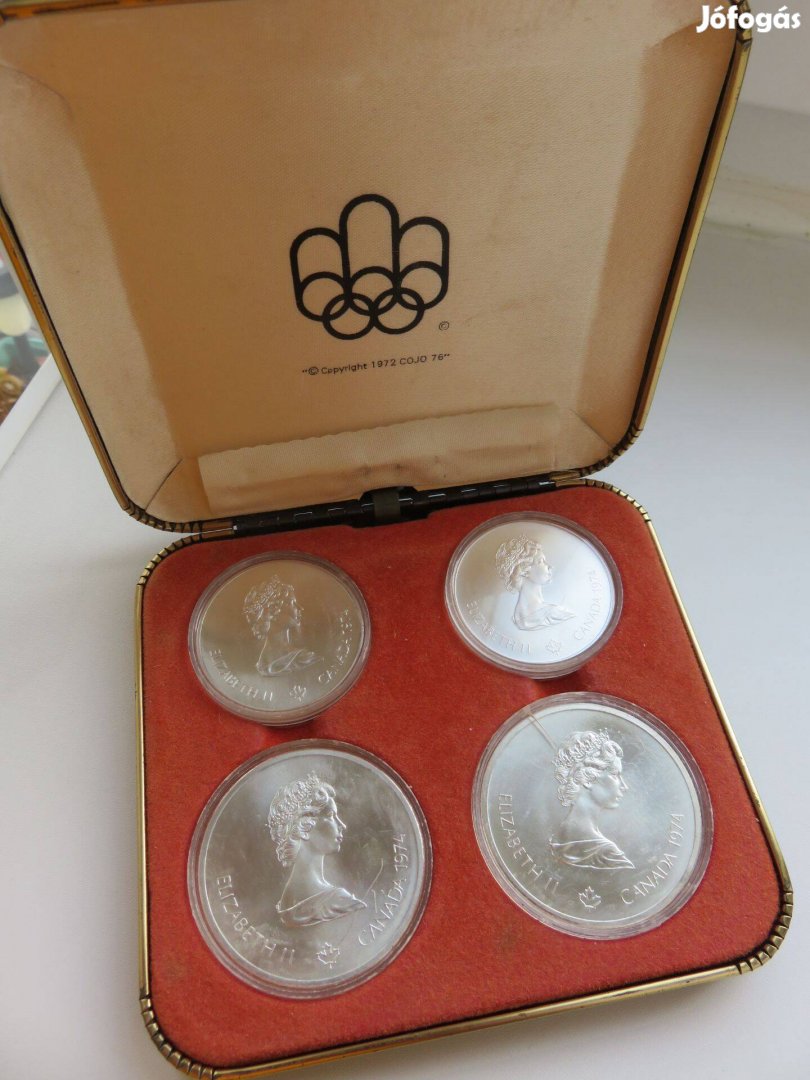 Canada, II. Erzsébet 2-2 db Montreal Olimpia ezüst 5 és 10 dollár ered