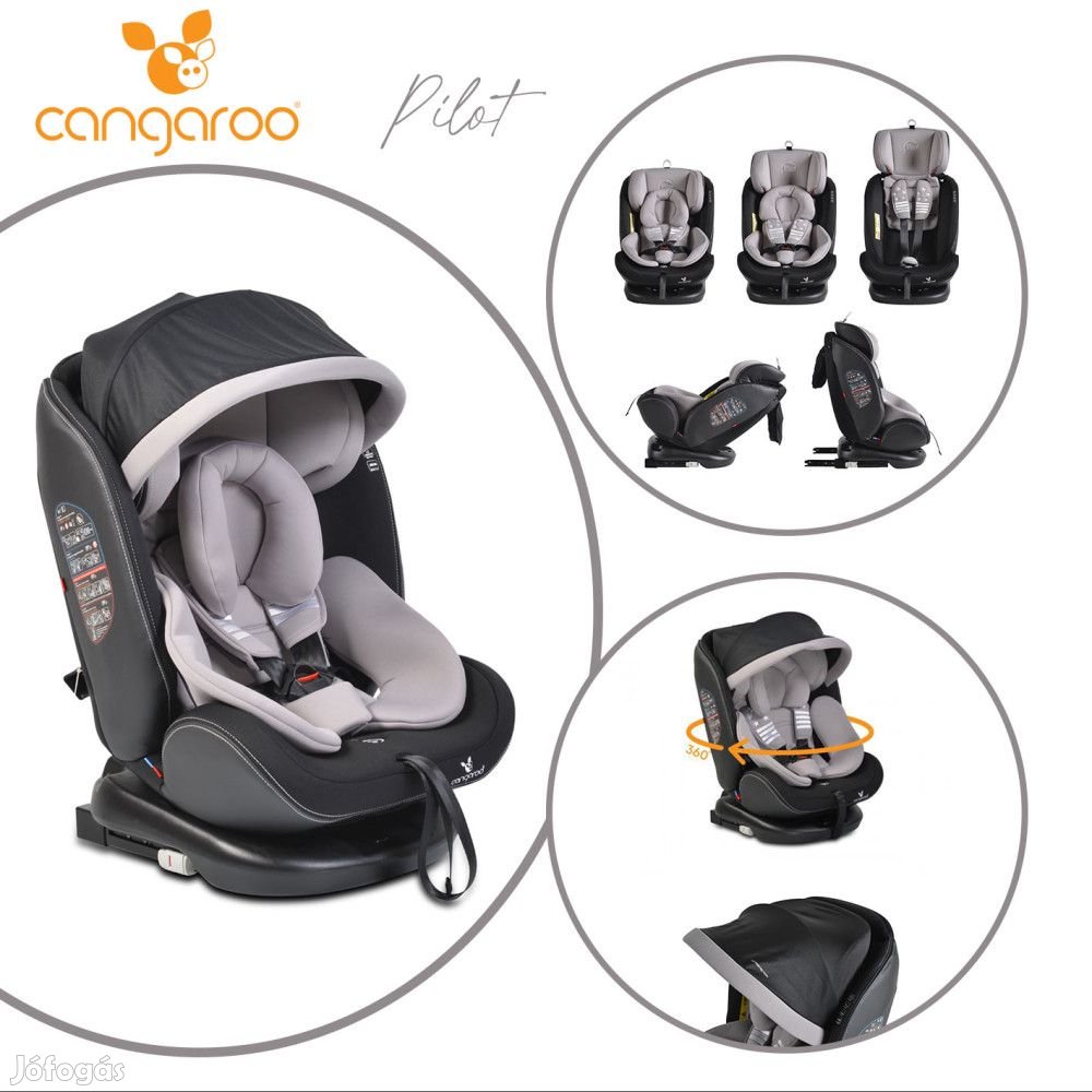 Cangaroo Pilot 0-36 kg autósülés Isofix 360°