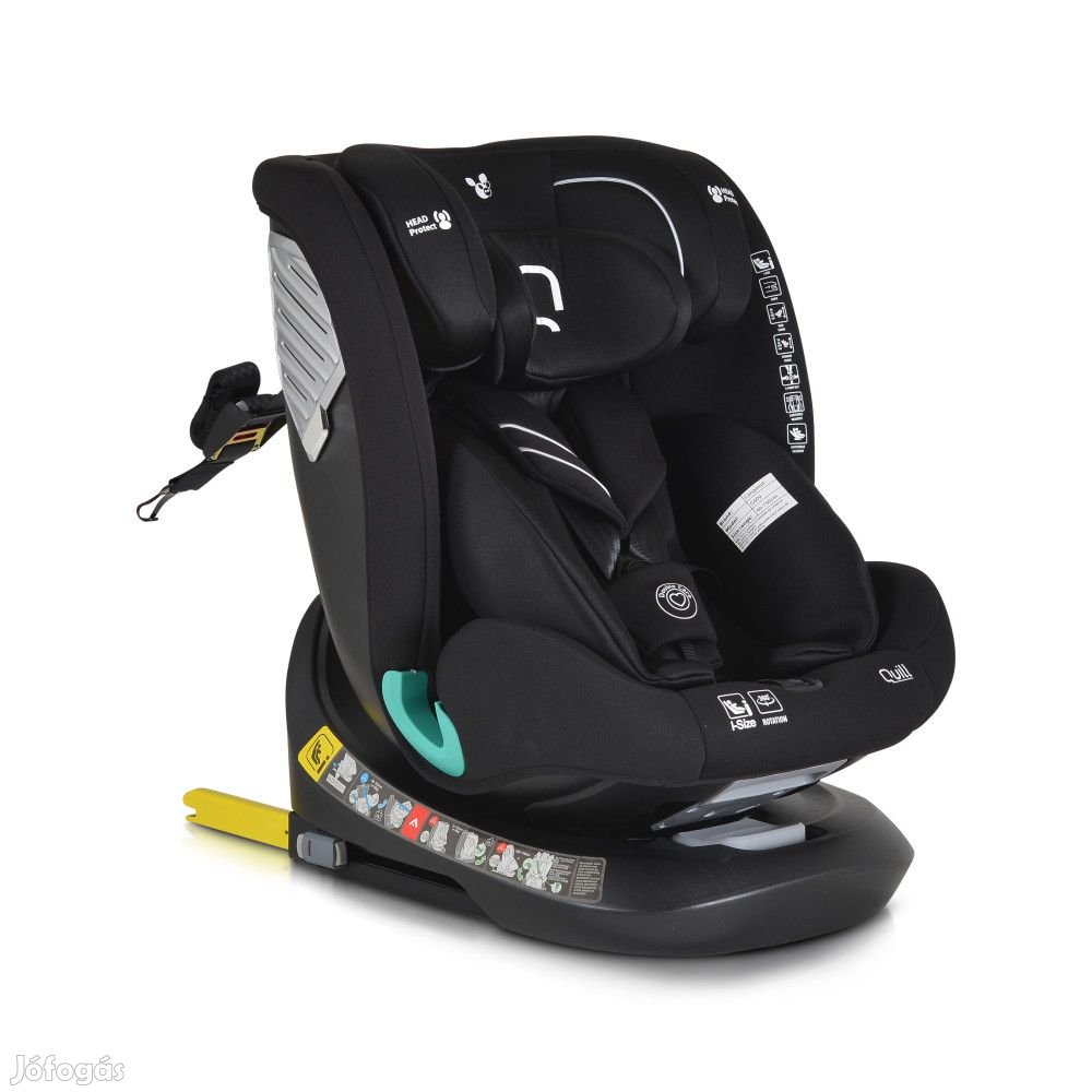 Cangaroo QUILL i-Size Isofix gyermekülés 40-150 cm - Fekete