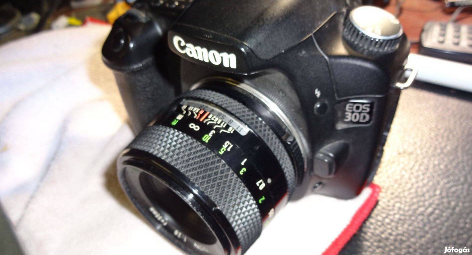 Canon 30d fényképezőgép + Chinon 35mm 2:8 objektív ,eladó
