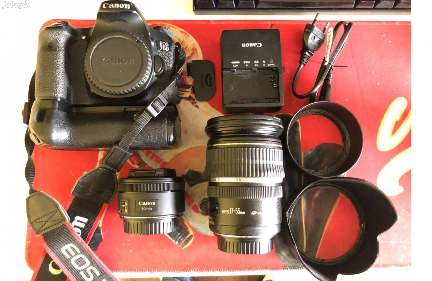 Canon 70d dslr digitális fényképezőgép szett 17-55mm 50mm objektív