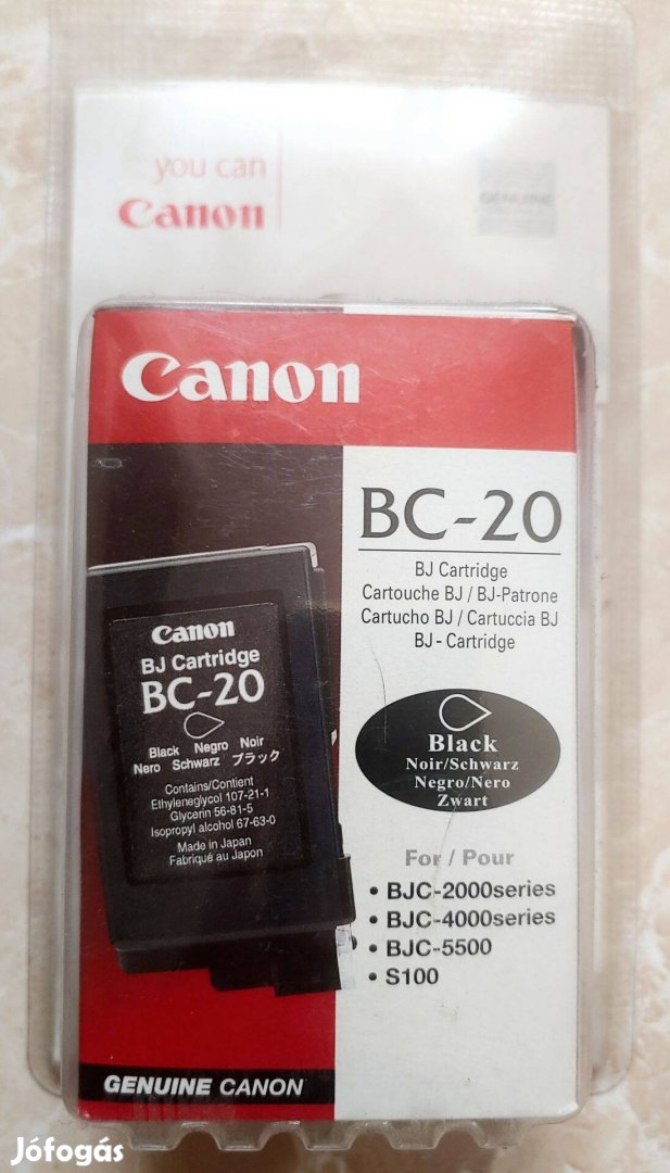 Canon BC-20 eredeti tintapatron (fekete) 3db