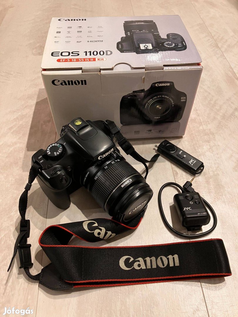 Canon EOS 1100D kit, hordtáska, távkioldó