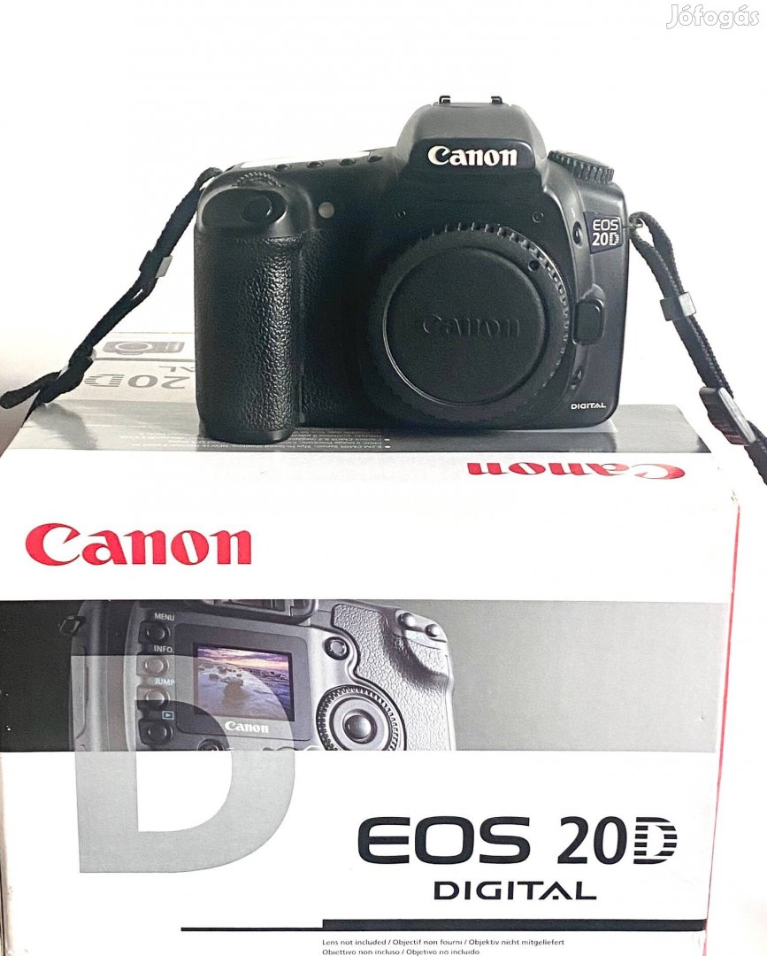 Canon EOS 20D váz hibátlan, komplett, ajándékokkal