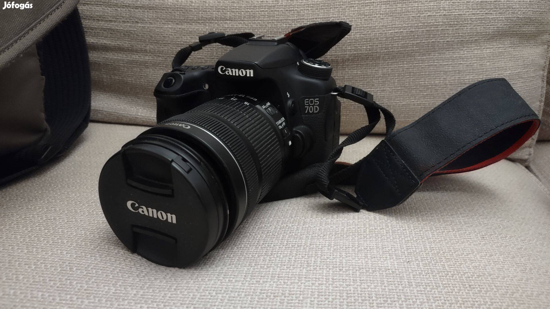 Canon EOS 70D DSLR fényképezőgép, 18-135 mm-es objektív, fényképezőgép