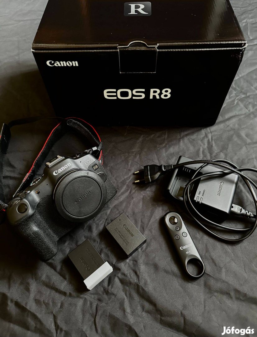 Canon EOS R8 + RF objektívek csomag eladó - újszerű állapotban, teljes