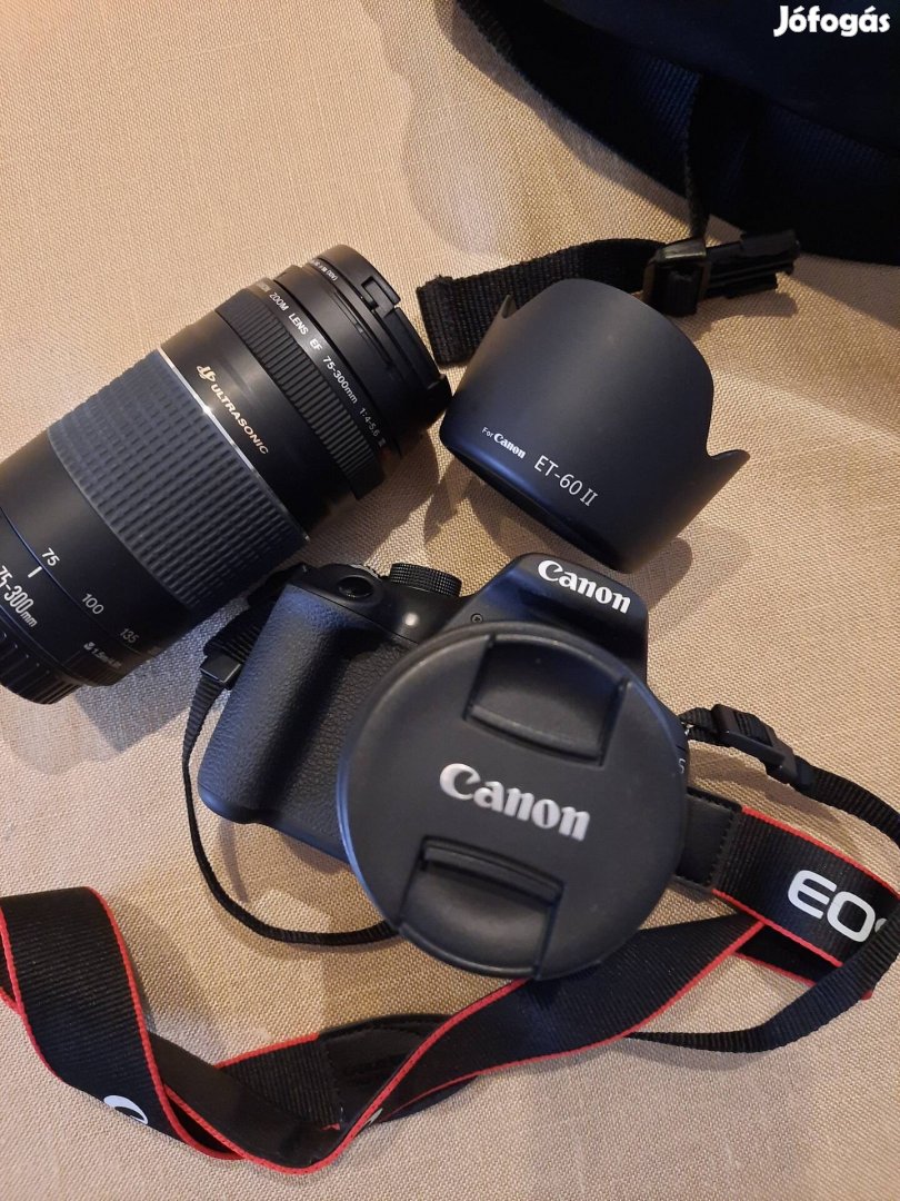 Canon Eos 1200D+18+55+75-300fényképezőgép, plusz objektív8