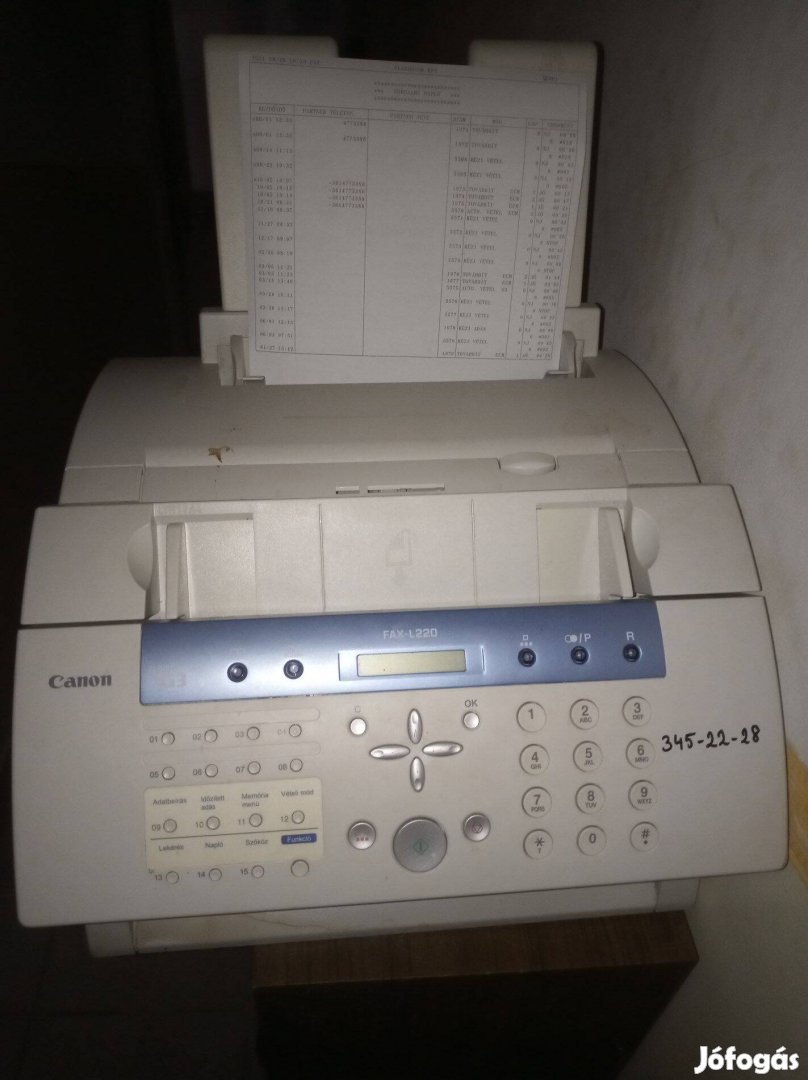 Canon FAX-220 lézer másoló és fax működik