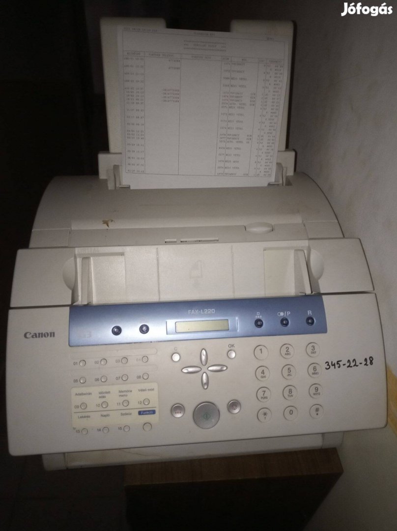 Canon FAX-220 lézer másoló és fax működik