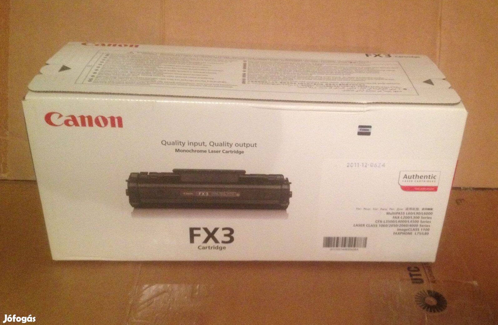 Canon FX3 Toner fekete, FX-3 eredeti gyári Eladó!