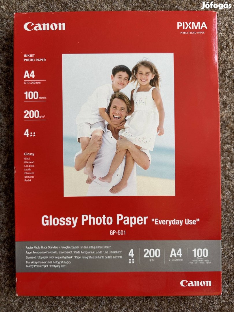 Canon Glossy Photo Paper A4 100 darabos