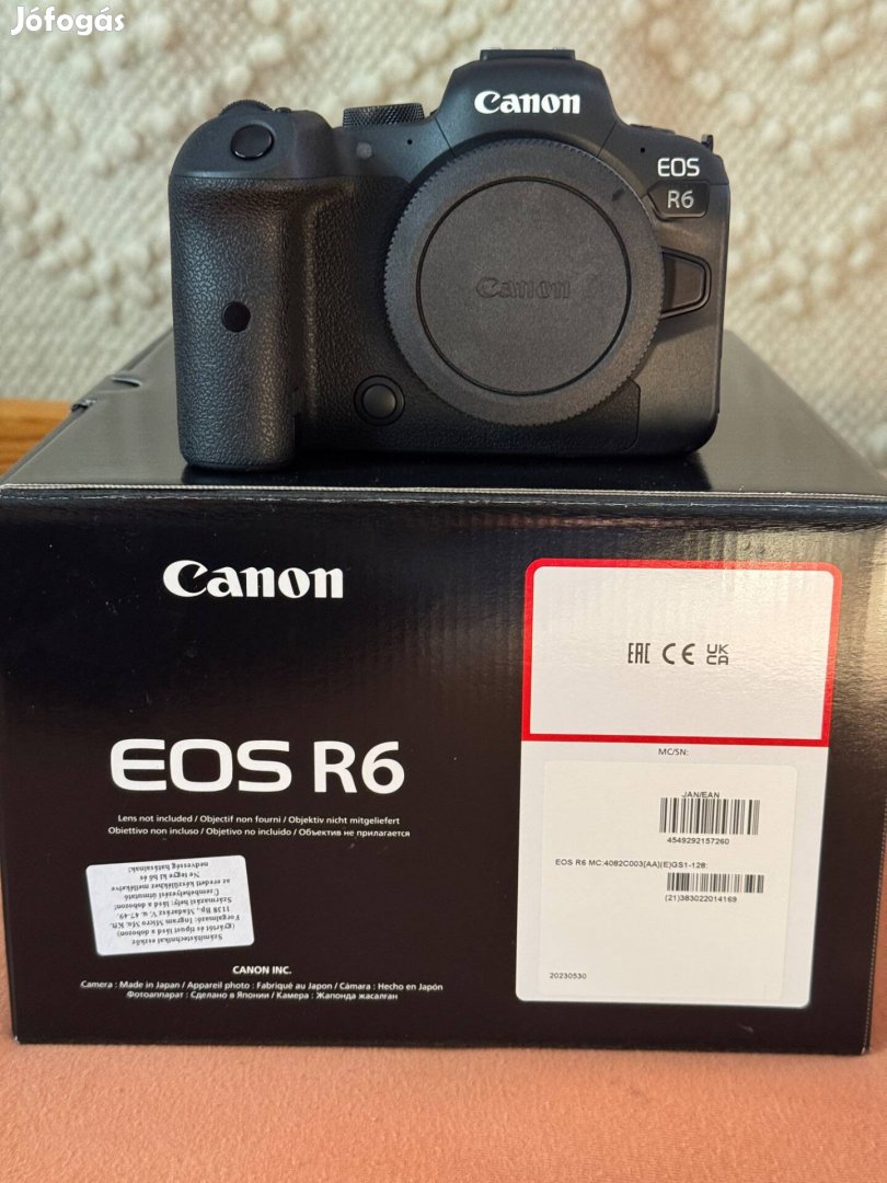 Canon R6 - 3 hónapos új állapotú, 2441 expo, 3 év Garancia