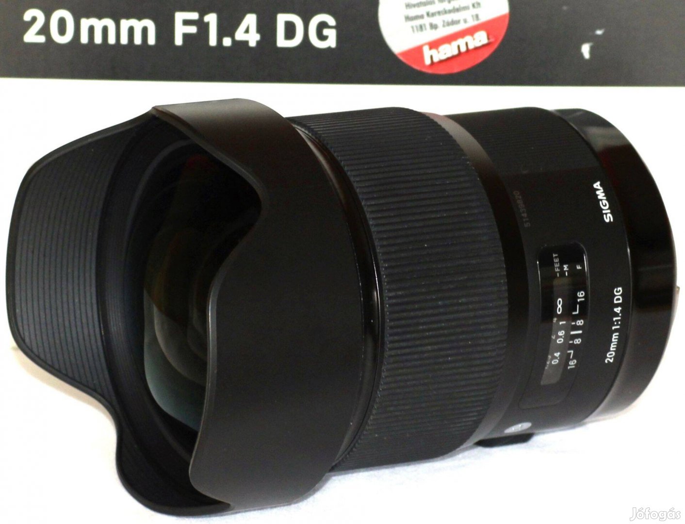 Canon Sigma 20 mm 1.4 ART DG dobozában ( 20mm 1.4 )