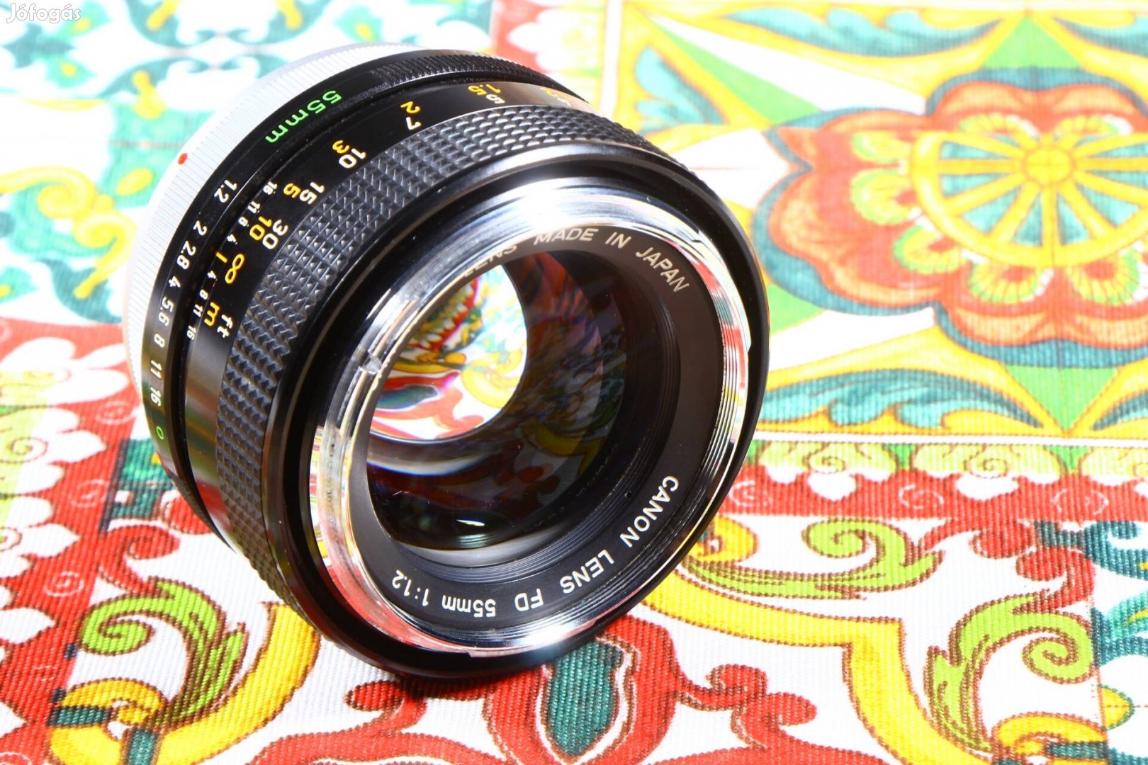Canon fd 1.2 55mm chrome nose objektív 
