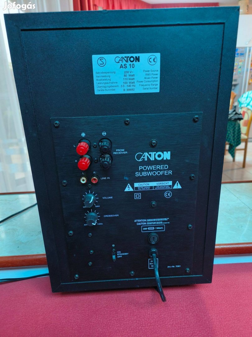 Canton AS 10 Subwoofer ingyen GLS Háztól-Házig