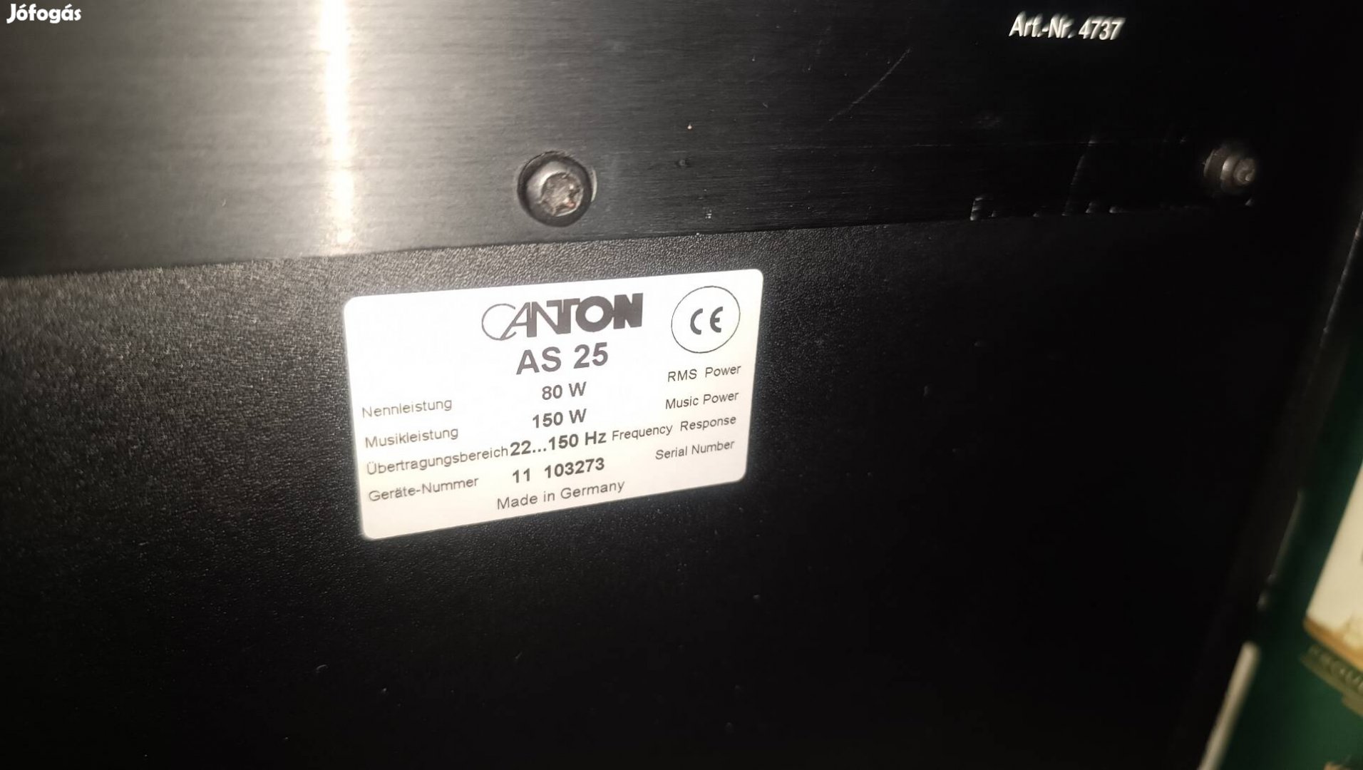 Canton AS 25 aktív subwoofer Budapest 