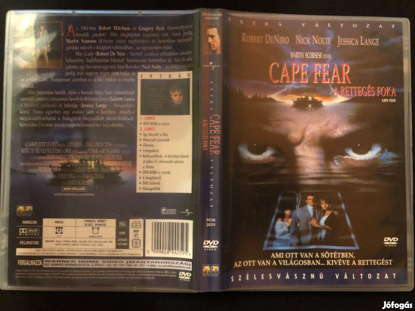 Cape Fear A rettegés foka DVD (karcmentes, duplalemezes)