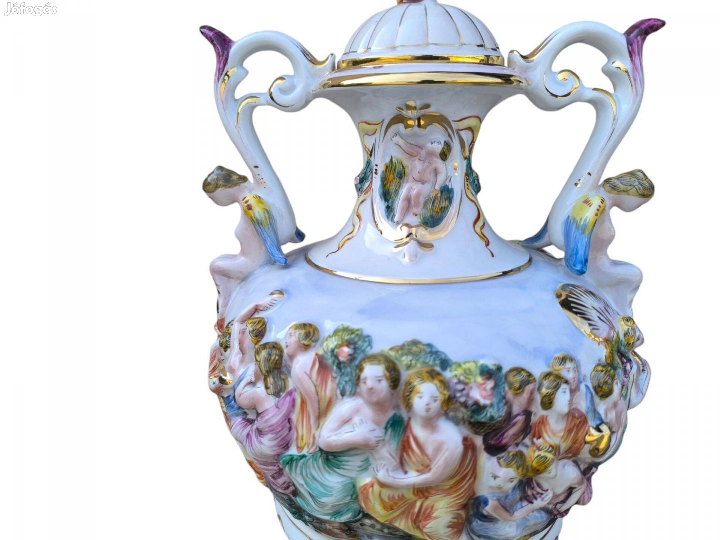 Capodimonte fedeles porcelán serleg,váza 1